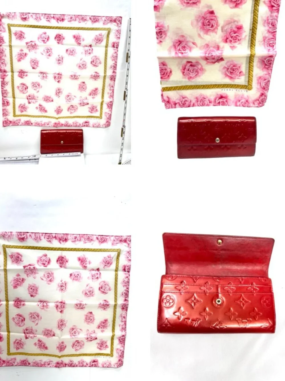 LOUIS VUITTON Vernis Portefeuille Bifold Wallet +FREE P. Ellis Kerchief (14
